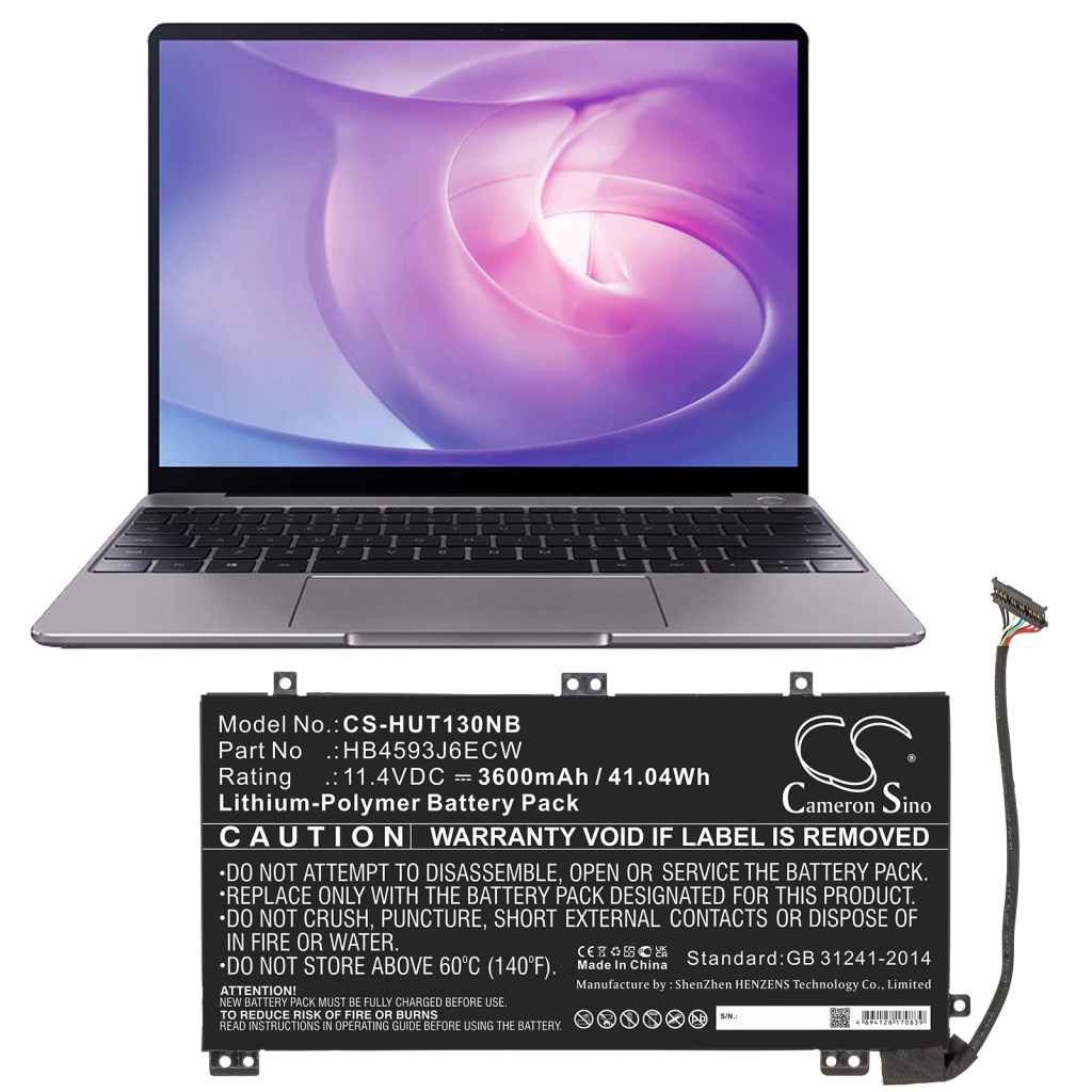 Sostituzione della batteria compatibile per Huawei HB4593J6ECW,HB4593J6ECW-31
