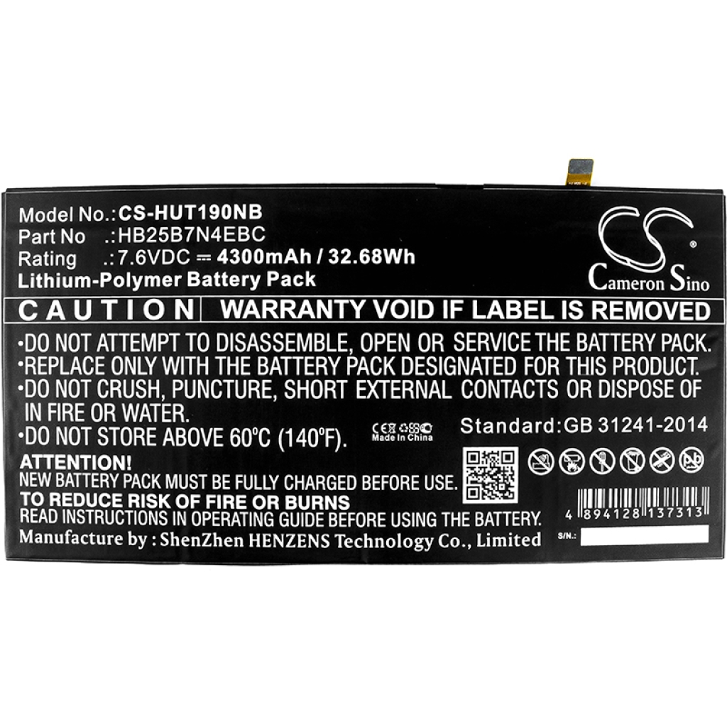 Sostituzione della batteria compatibile per Huawei HB25B7N4EBC