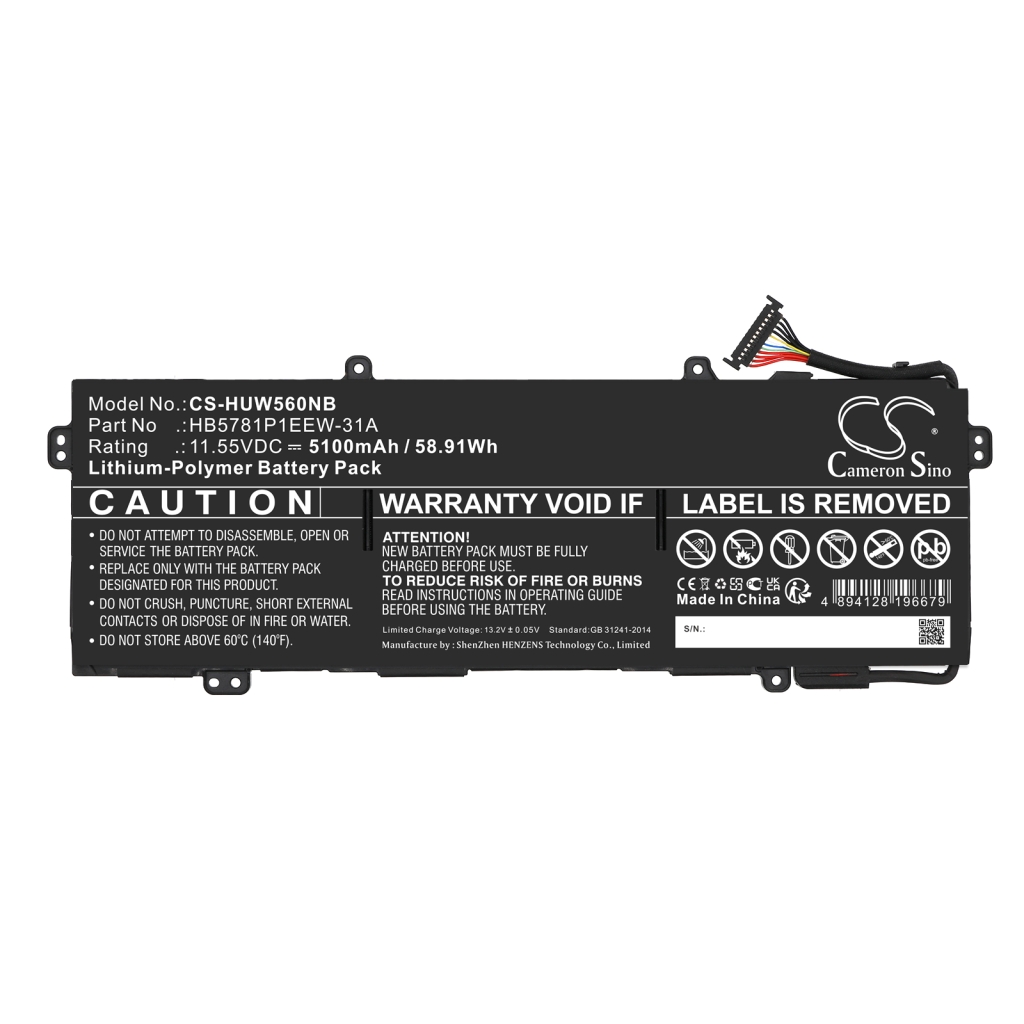 Batterie Sostituisce HB5781P1EEW-31A