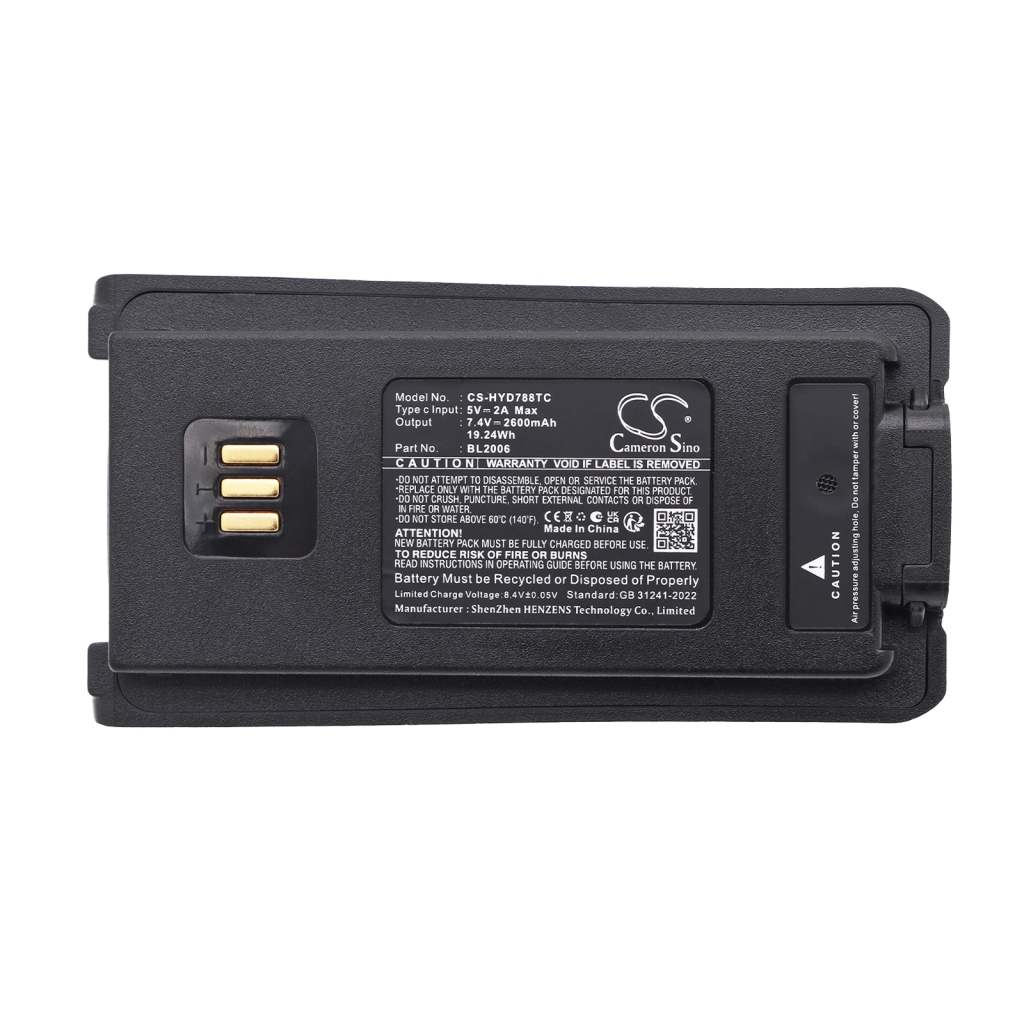 Batteria compatibile con HYT Harris Hytera CS-HYD788TC