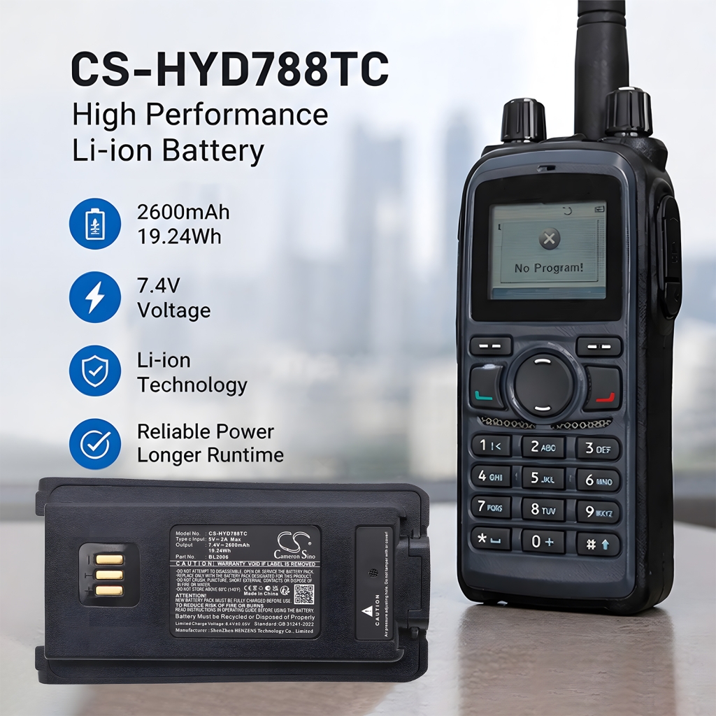 Batteria compatibile con HYT Harris Hytera CS-HYD788TC
