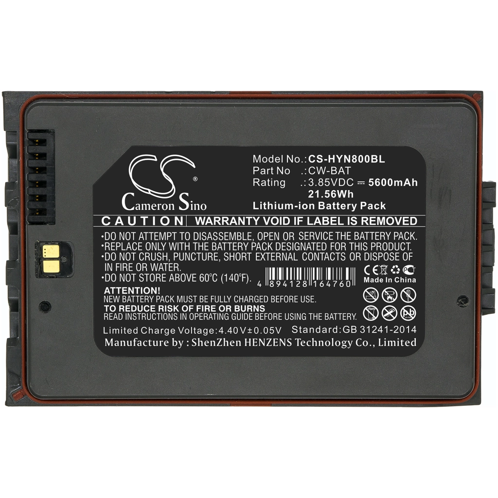 Codice a barre, batteria dello scanner Honeywell CN80L0N (CS-HYN800BL)