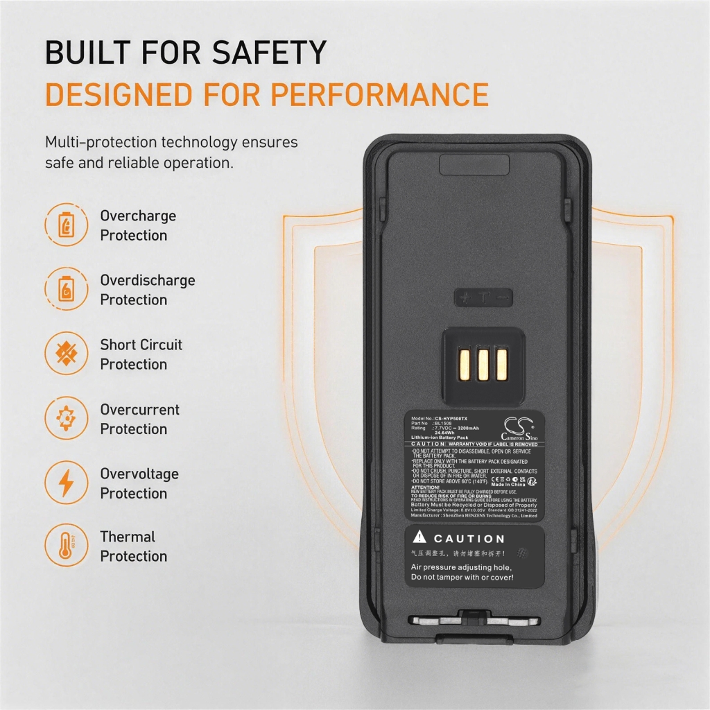Batteria compatibile con Hytera CS-HYP500TX
