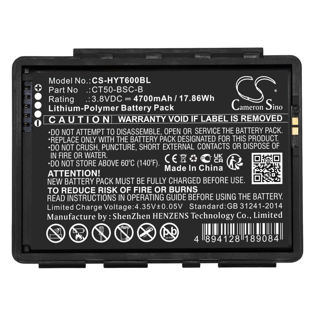 Codice a barre, batteria dello scanner Honeywell CT50 (CS-HYT600BL)