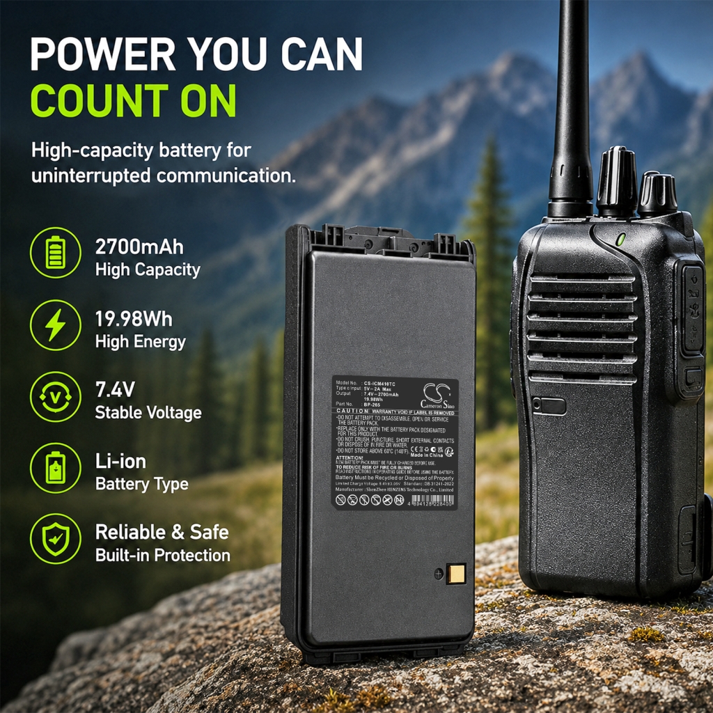 Batteria compatibile con Icom CS-ICM410TC