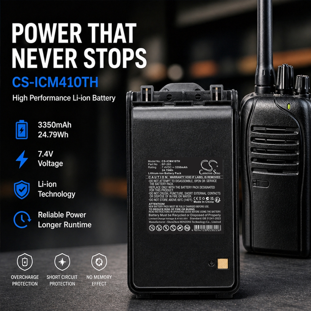 Batteria compatibile con Icom CS-ICM410TH
