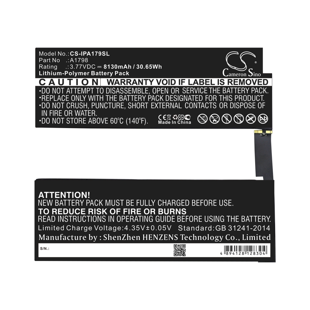 Sostituzione della batteria compatibile per Apple A1798