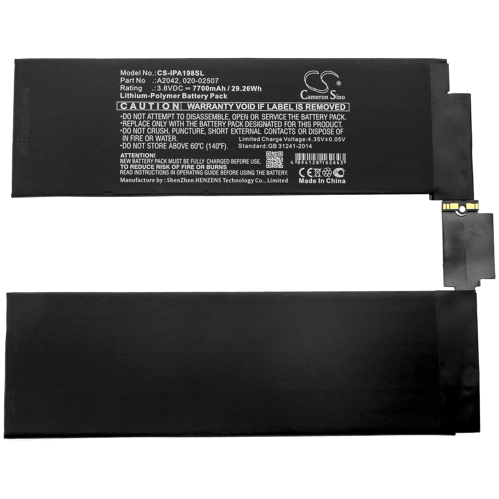 Sostituzione della batteria compatibile per Apple 020-02507,A2042