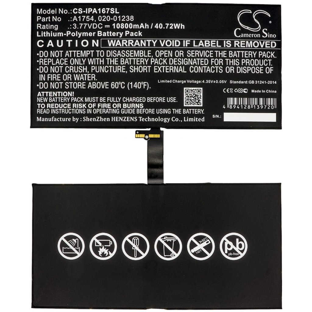 Batterie Sostituisce A1754