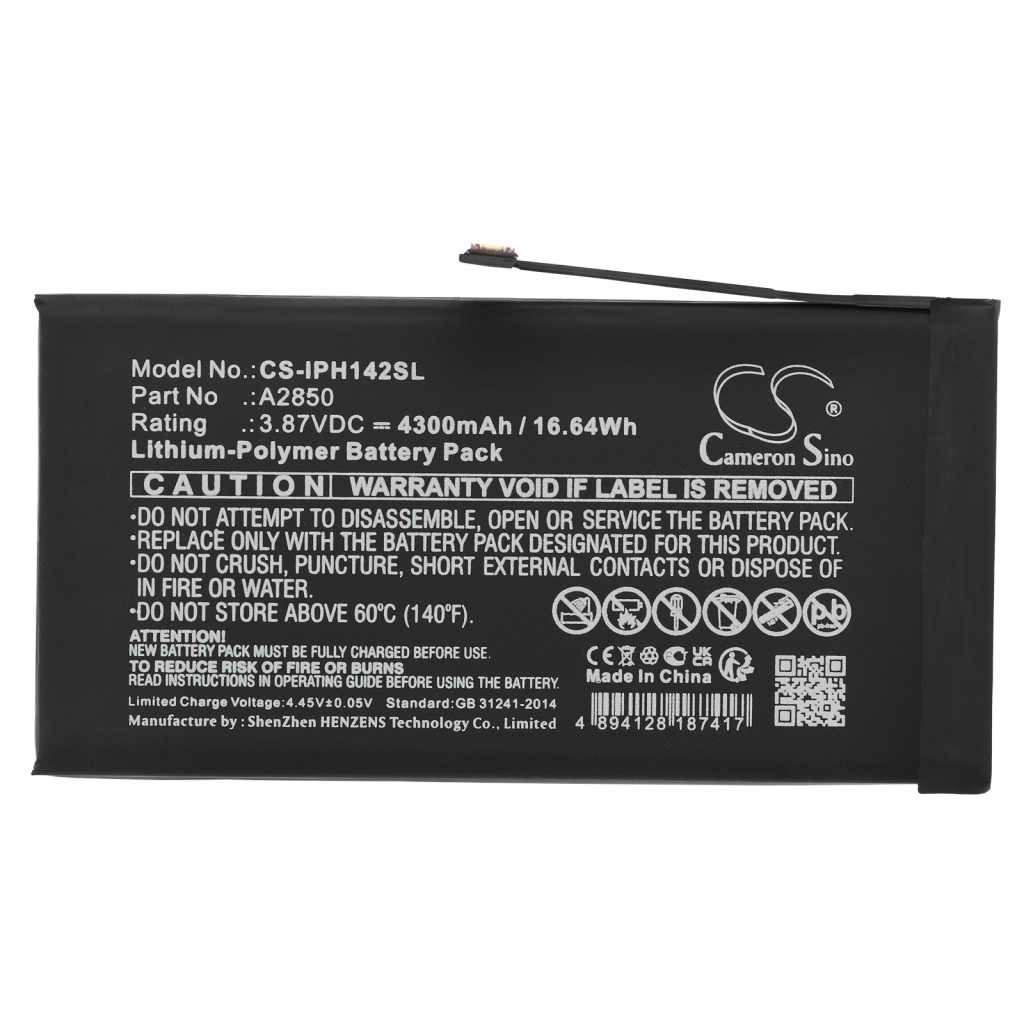 Batteria del telefono cellulare Apple CS-IPH142SL