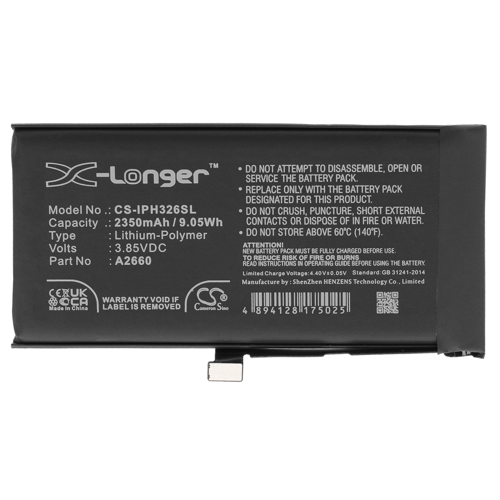 Batteria del telefono cellulare Apple CS-IPH326SL