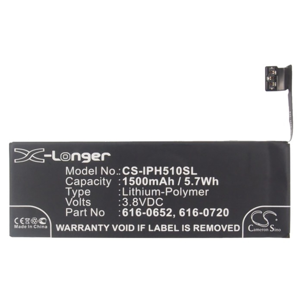 Batteria del telefono cellulare Apple CS-IPH510SL