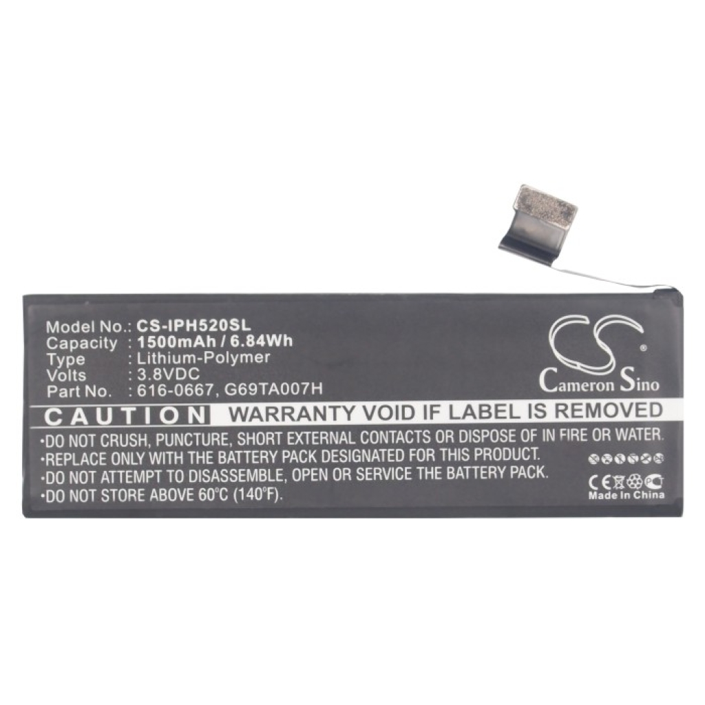 Batteria del telefono cellulare Apple CS-IPH520SL