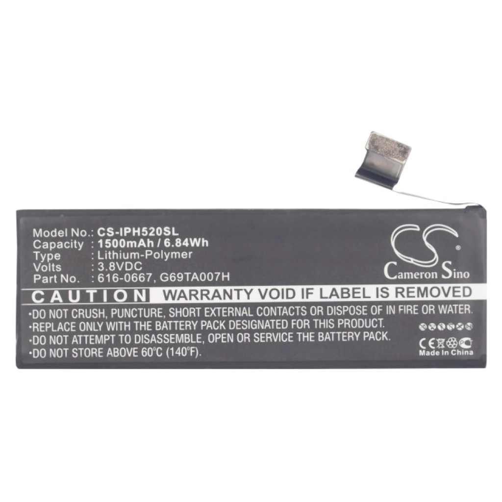 Batteria del telefono cellulare Apple CS-IPH520SL