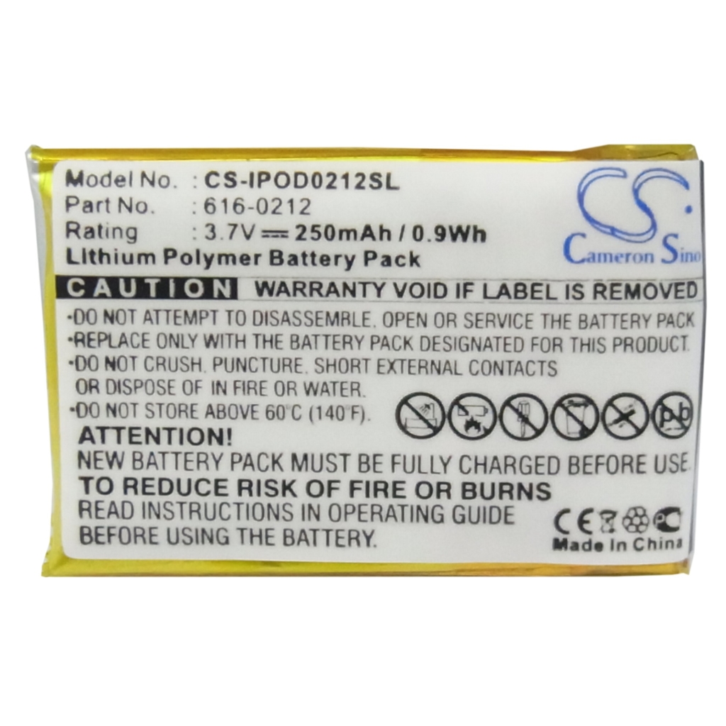 Batterie Batteria MP3, MP4, PMP CS-IPOD0212SL