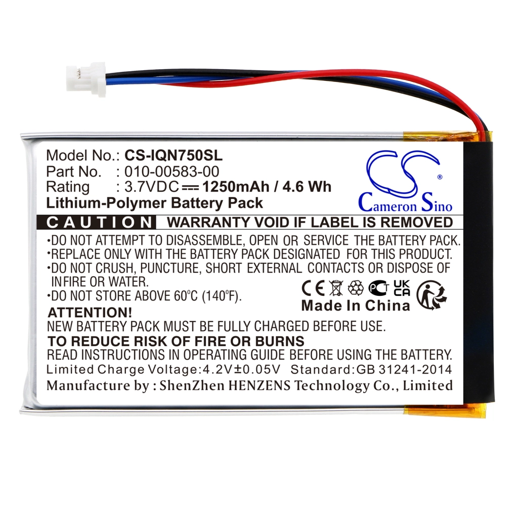 Batteria GPS, navigatore Garmin Nuvi 755 (CS-IQN750SL)