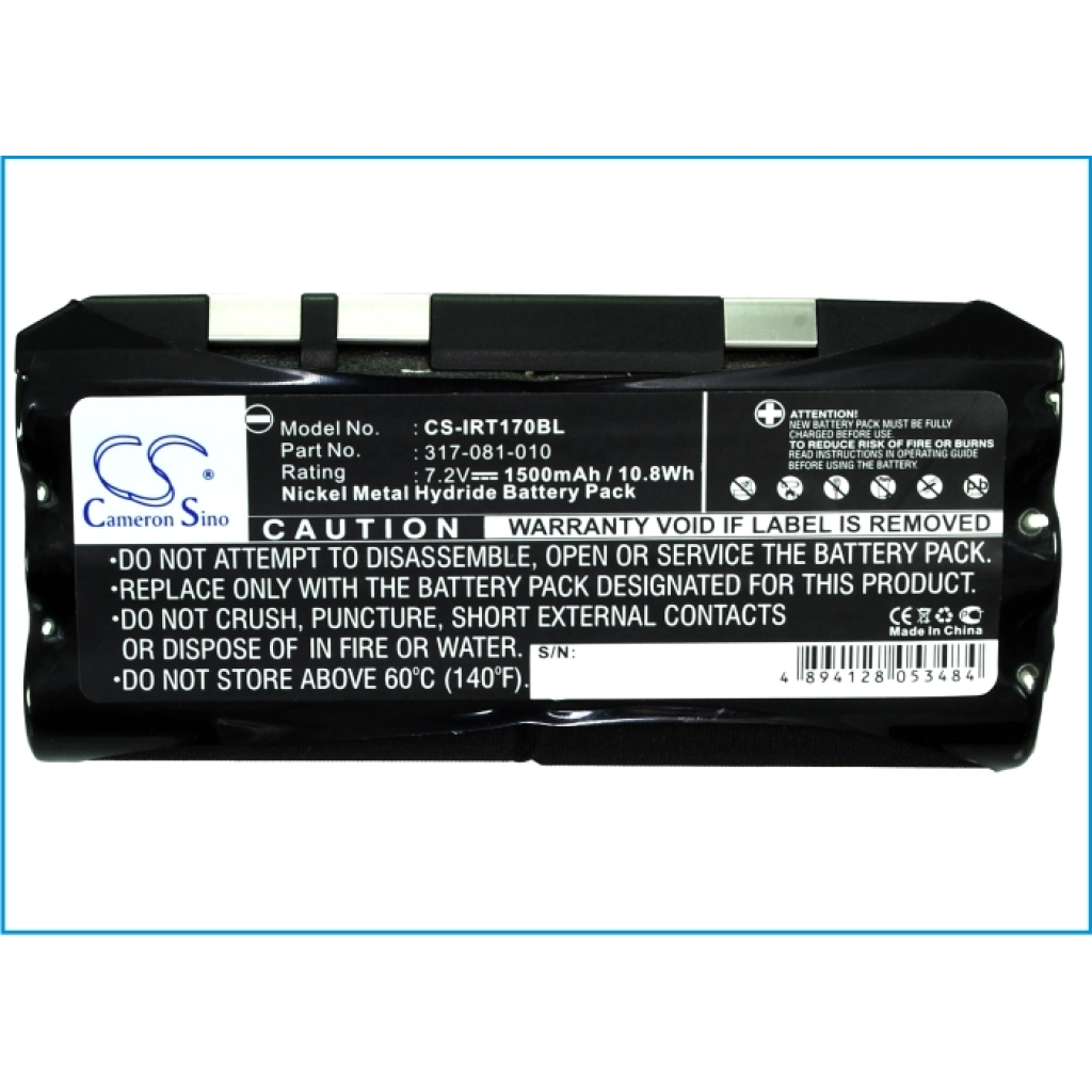Codice a barre, batteria dello scanner Intermec CS-IRT170BL