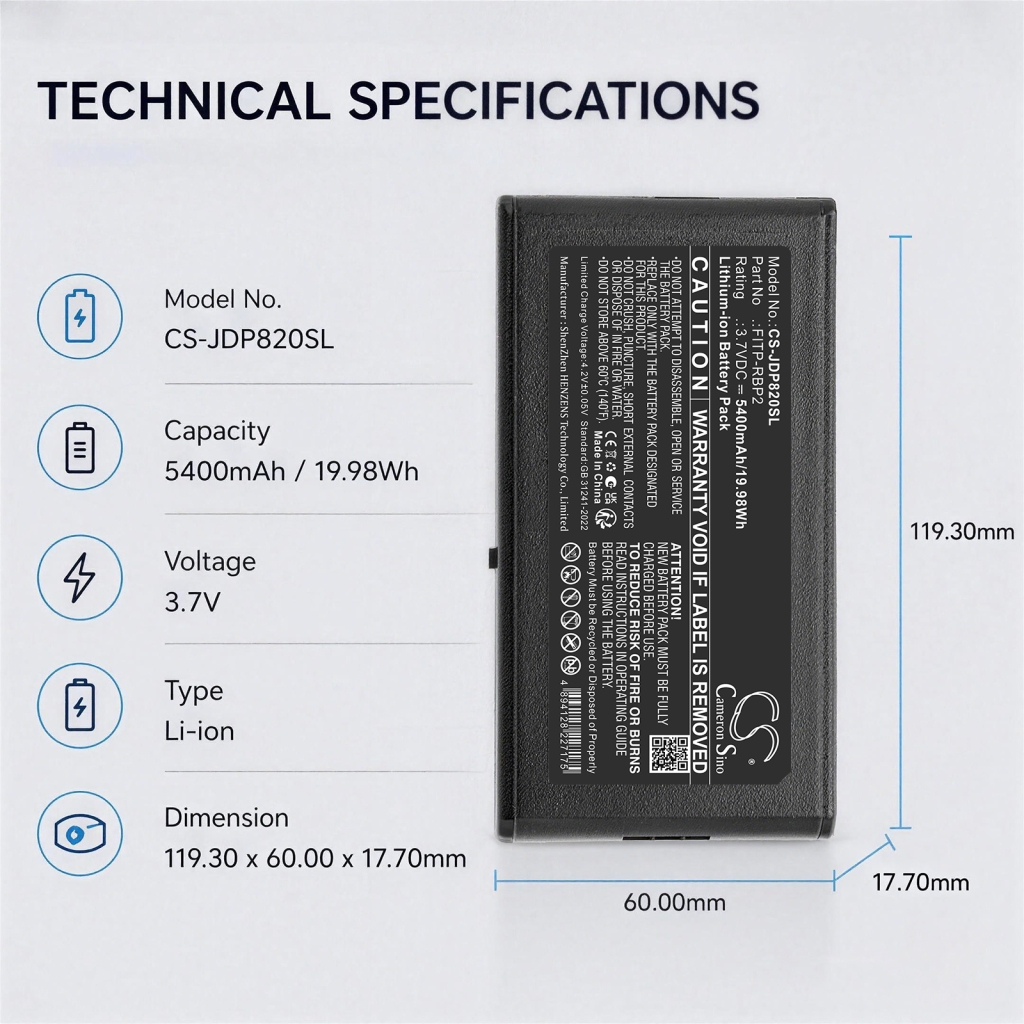 Battery compatible with Viavi