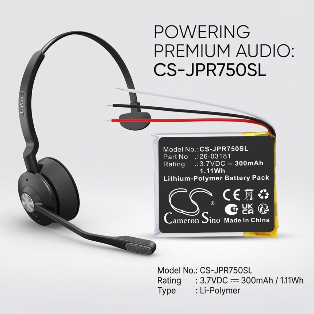 Battery compatible with Jabra