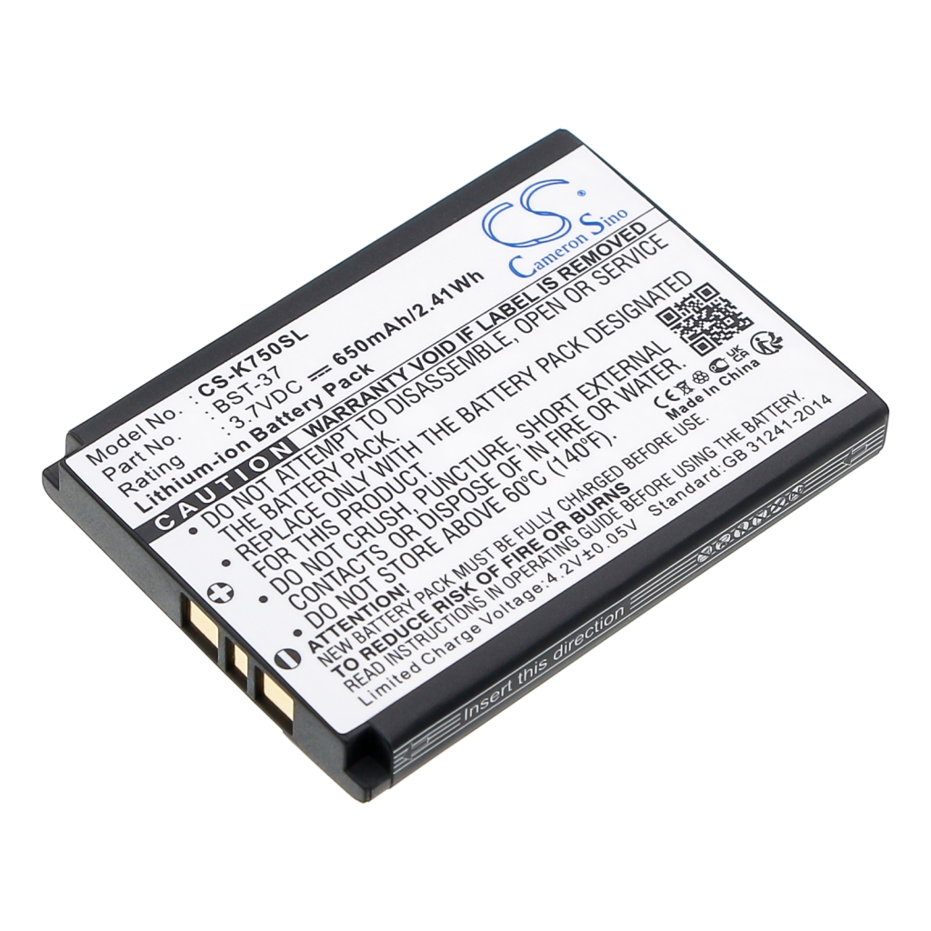 Sostituzione della batteria compatibile per Sony Ericsson BST-37