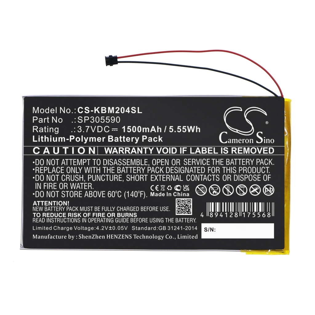 Sostituzione della batteria compatibile per Kobo SP305590