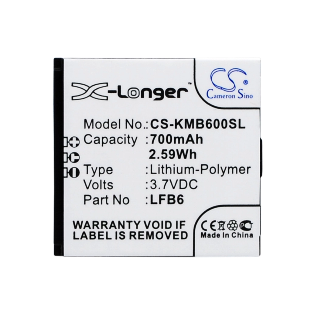 Batterie Batteria del telefono cellulare CS-KMB600SL
