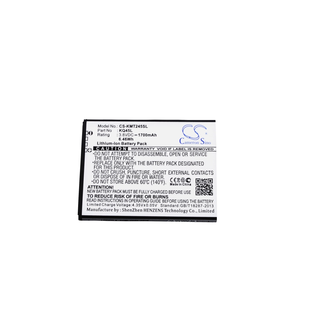 Batterie Batteria del telefono cellulare CS-KMT245SL