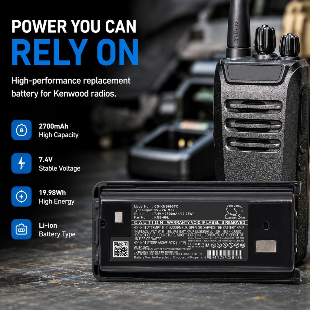 Batteria compatibile con Kenwood CS-KNB690TC