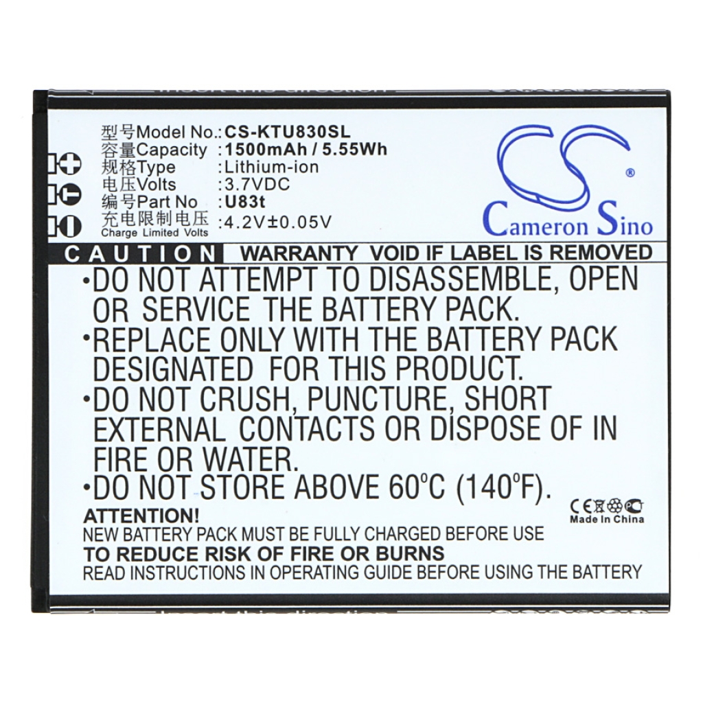 Batteria Sostituisce U83t