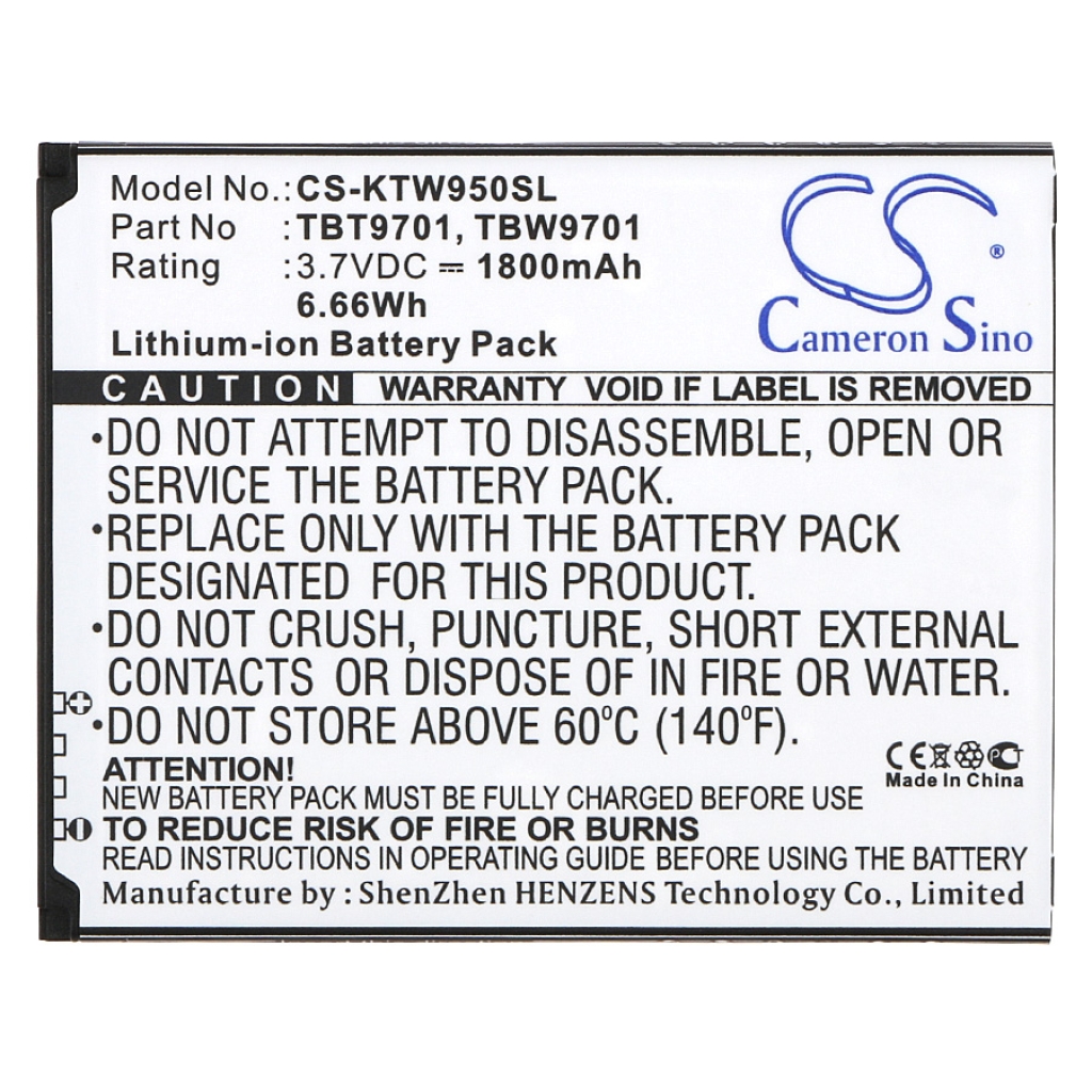 Batterie Sostituisce TBW9701