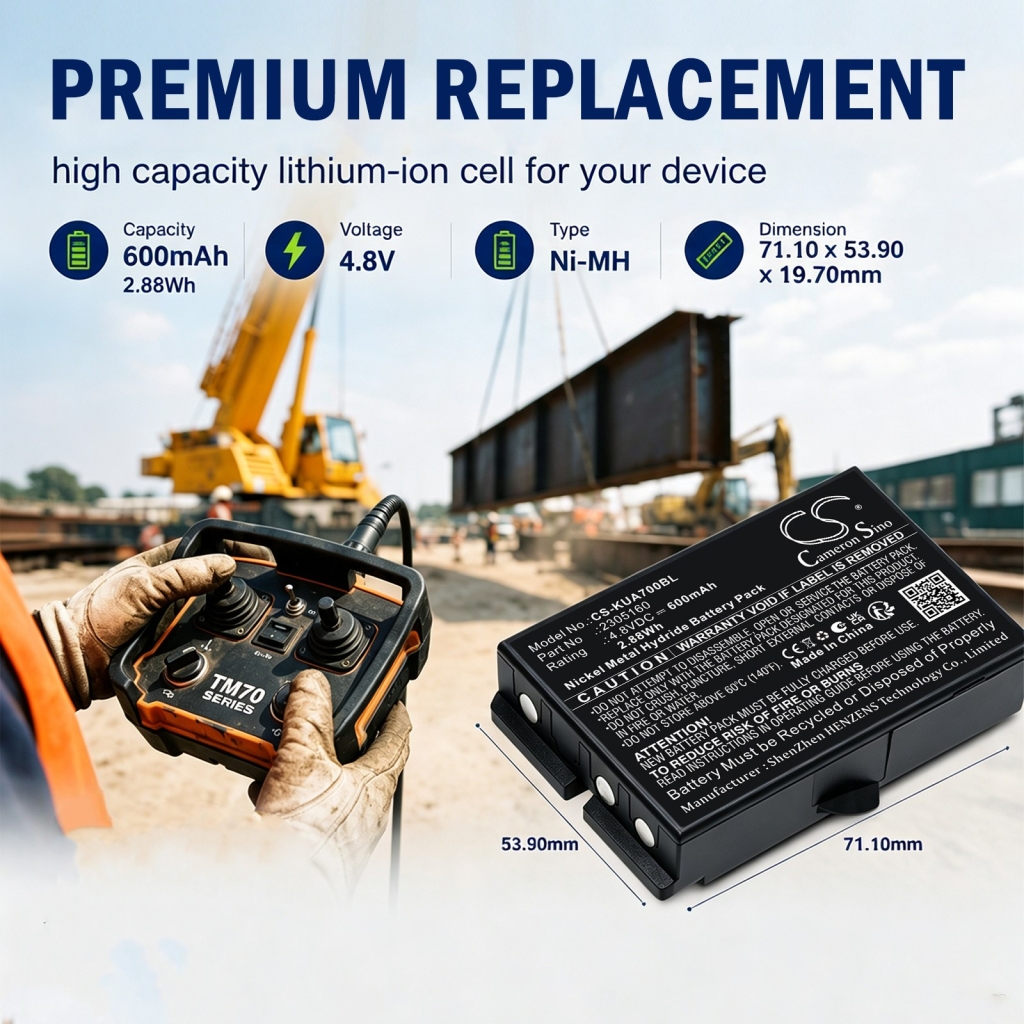 Batterie compatibile con Ikusi TM70/iK2.13B JS JS3 LV CS-KUA700BL