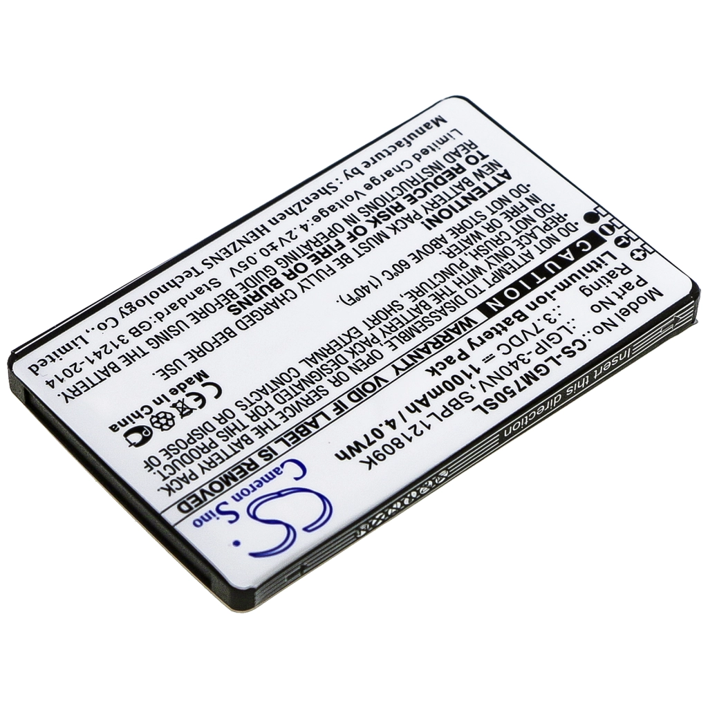 Batterie Batteria del telefono cellulare CS-LGM750SL