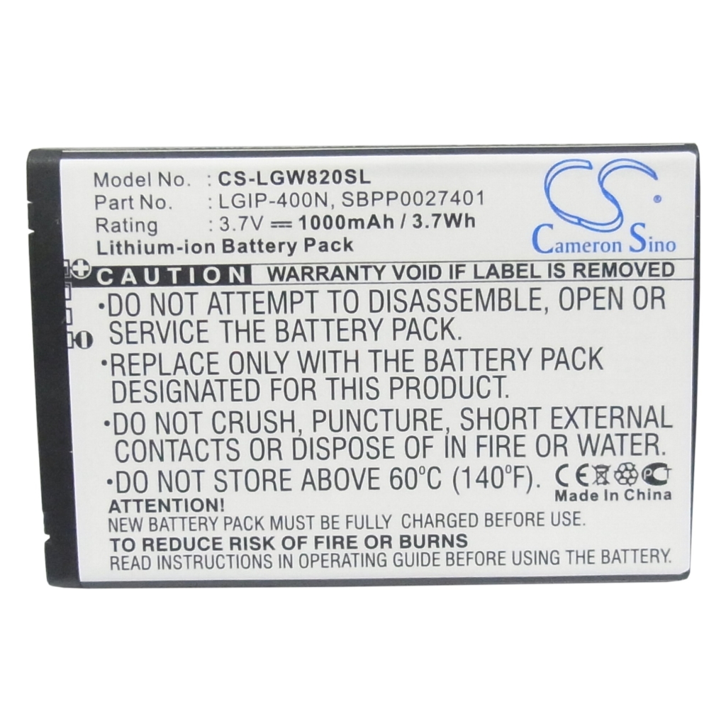 Sostituzione della batteria compatibile per LG LGIP-400N,SBPP0027401