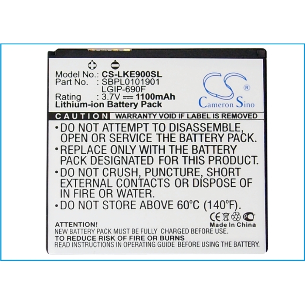 Batteria compatibile con LG CS-LKE900SL