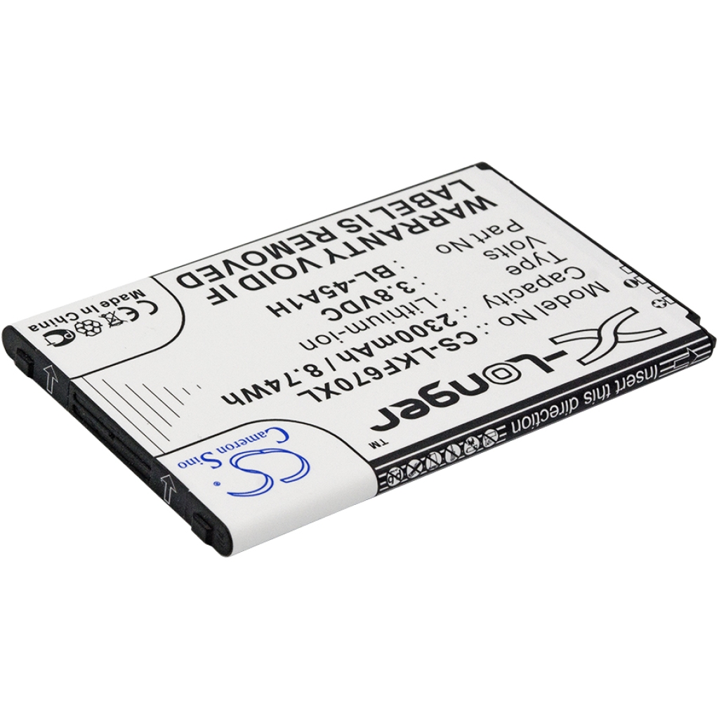 Sostituzione della batteria compatibile per LG BL-45A1H,EAC63158301