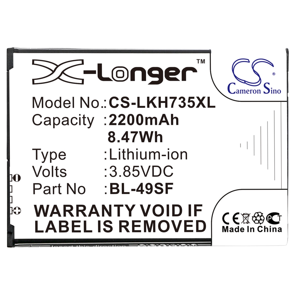 Sostituzione della batteria compatibile per LG BL-49SF,EAC92919001