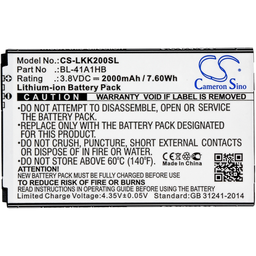 Sostituzione della batteria compatibile per LG BL-41A1HB,EAC63319901