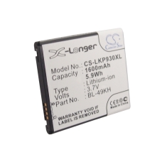 Sostituzione della batteria compatibile per Verizon BL-49KH,LGVS920BAT
