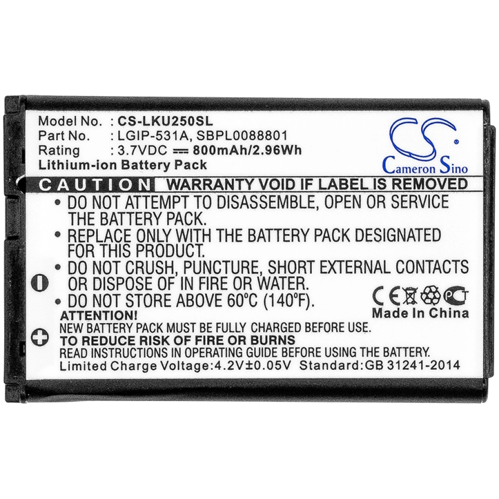 Batterie Batteria del telefono cellulare CS-LKU250SL