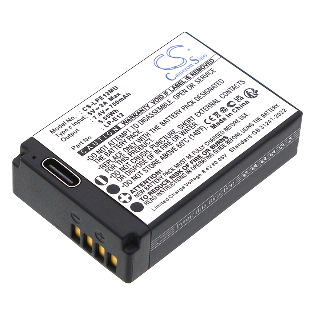 Batterie Batteria della fotocamera CS-LPE12MU
