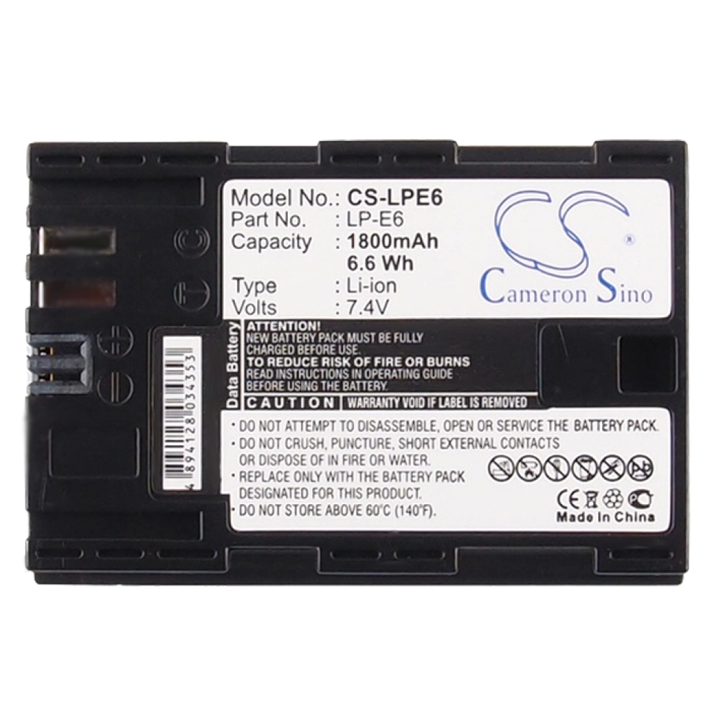 Batteria della fotocamera Canon EOS 70D