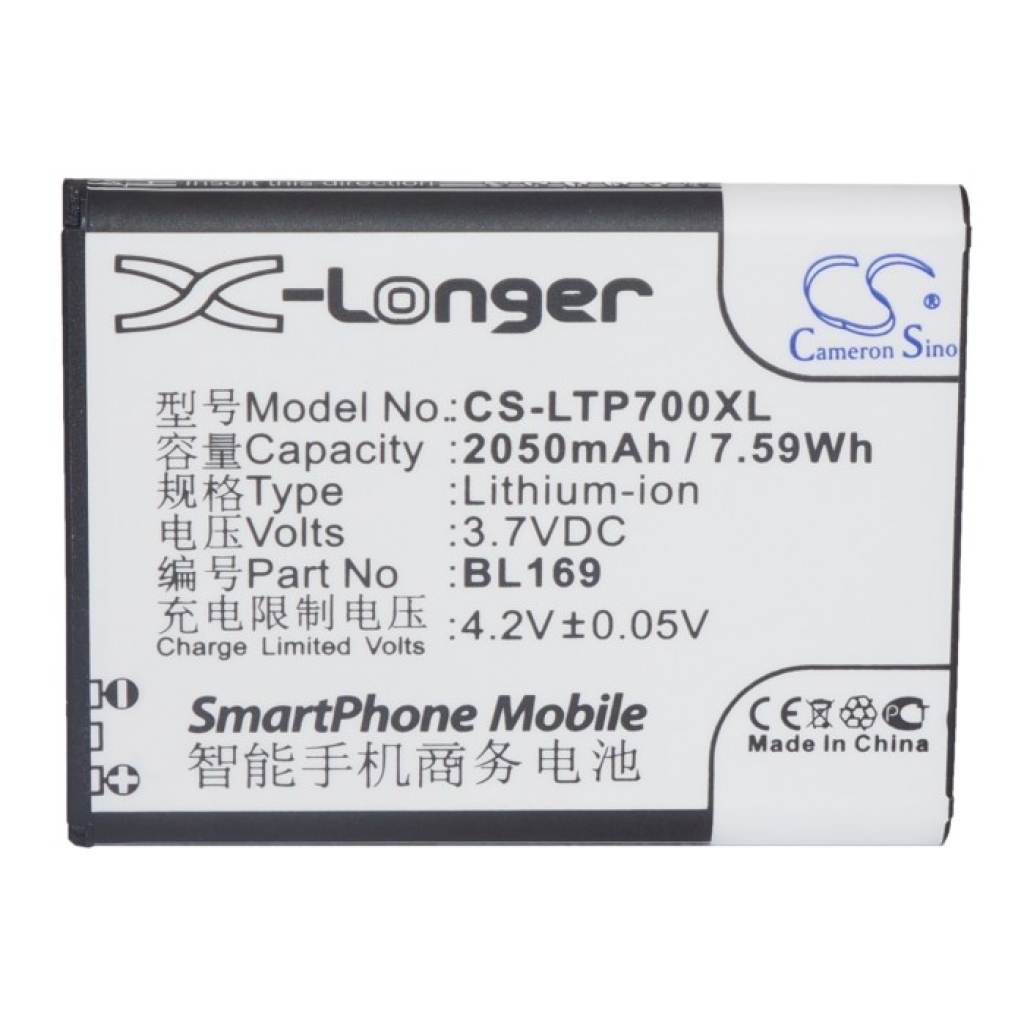 Batteria del telefono cellulare Lenovo CS-LTP700XL