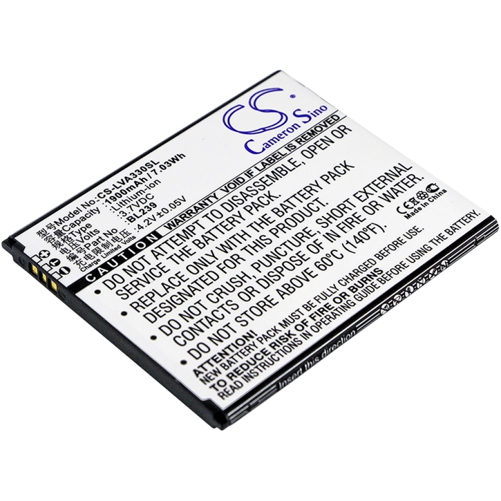 Batterie Batteria del telefono cellulare CS-LVA330SL