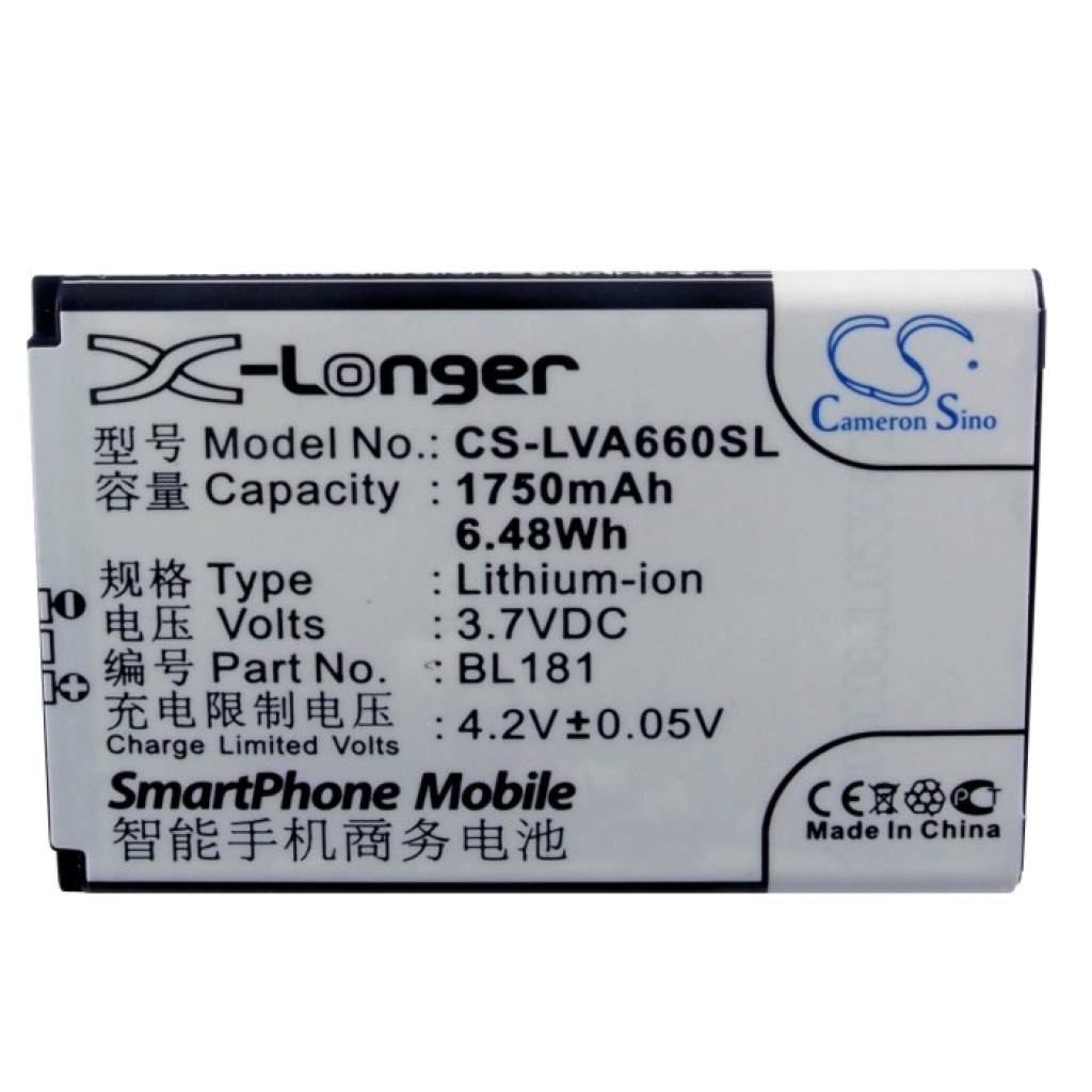 Compatible battery replacement for LENOVO BL181