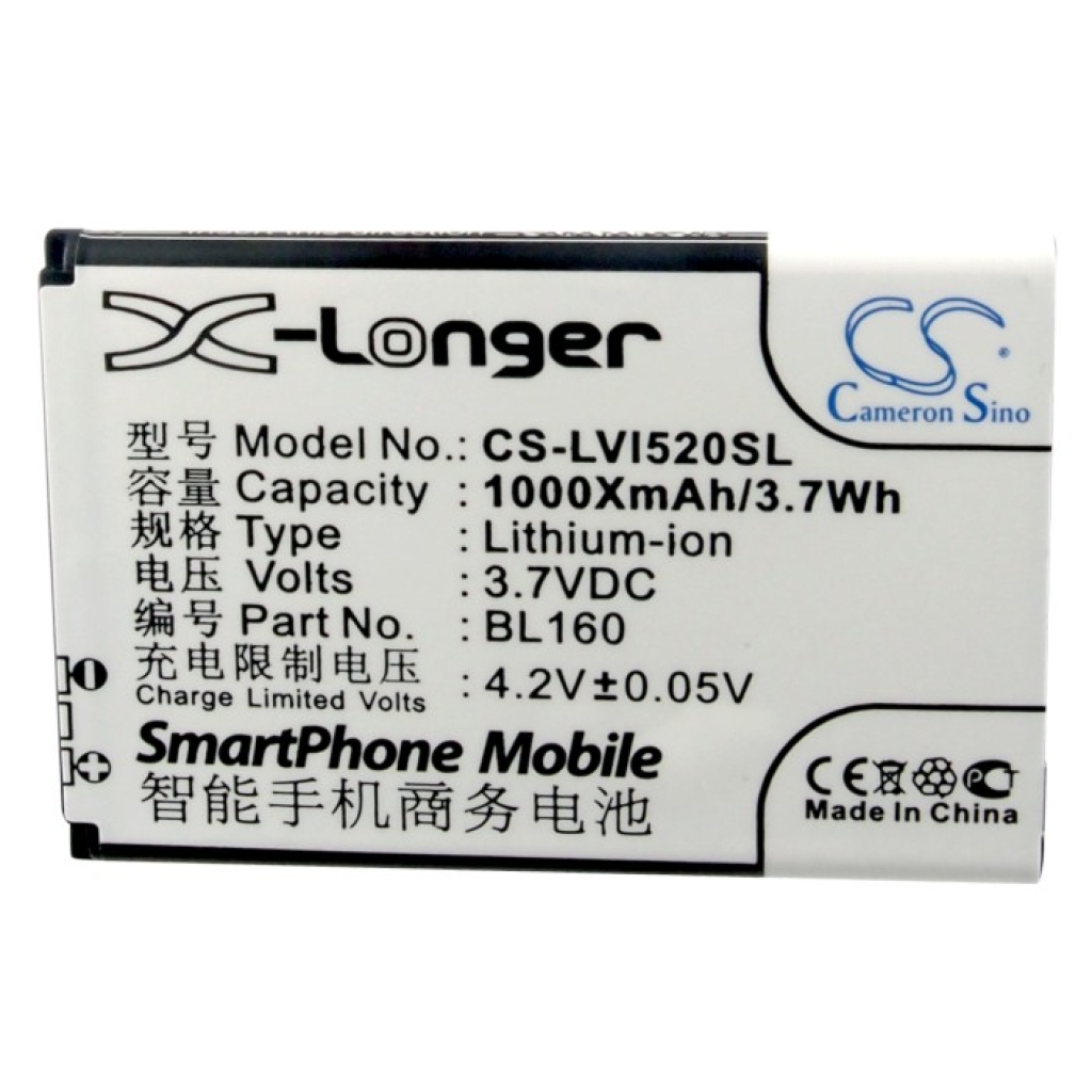 Batteria del telefono cellulare Lenovo I520