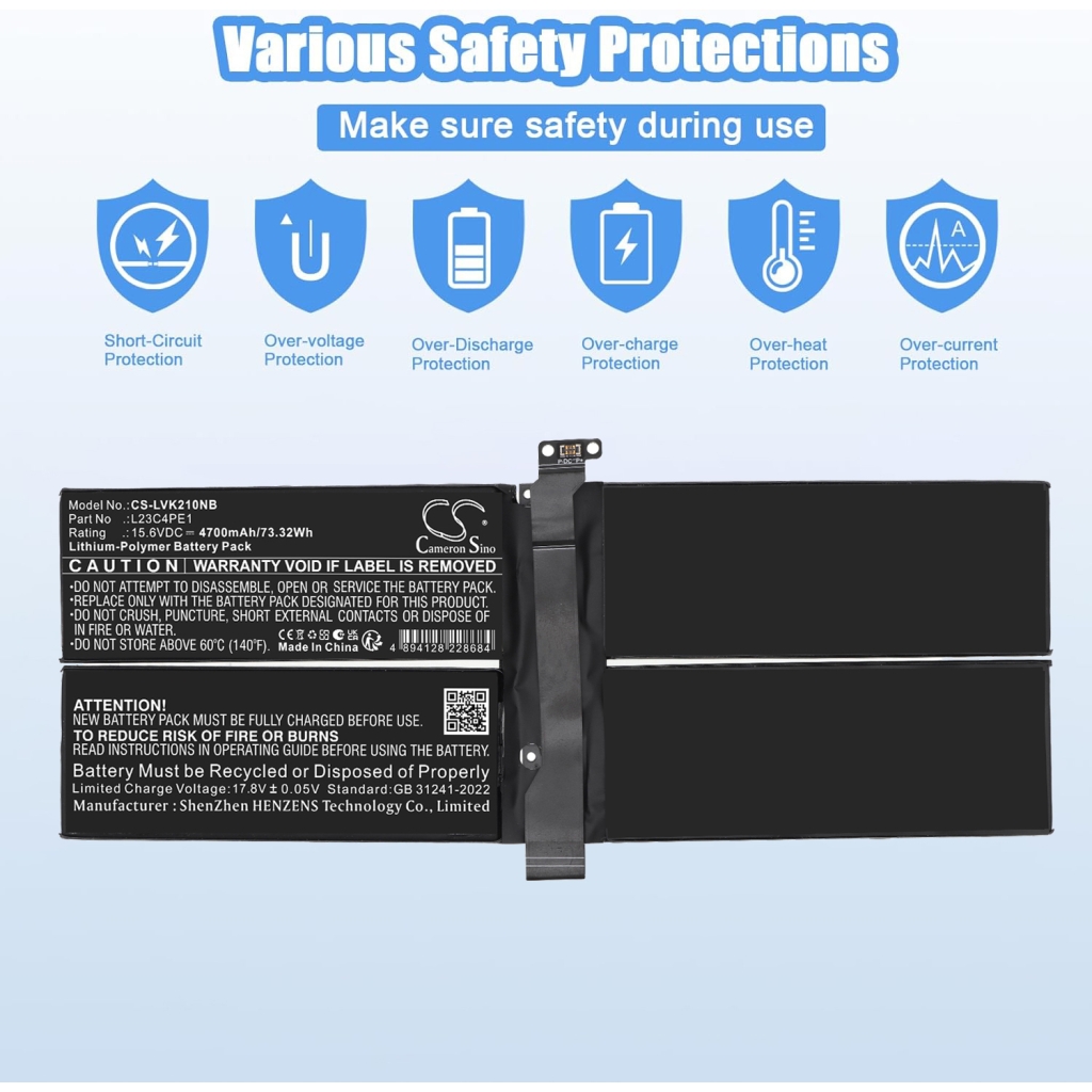 Batteria compatibile con Lenovo CS-LVK210NB