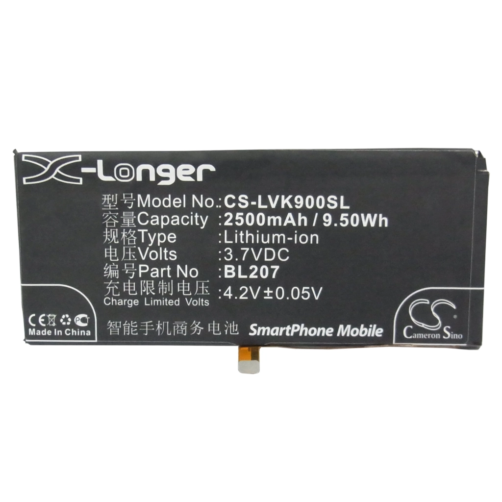 Batterie Batteria del telefono cellulare CS-LVK900SL