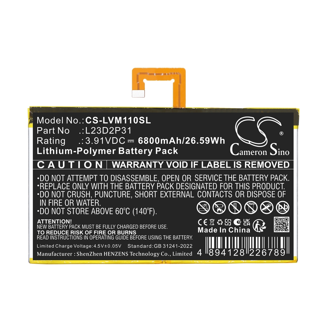 Batteria Sostituisce Lenovo L23D2P31