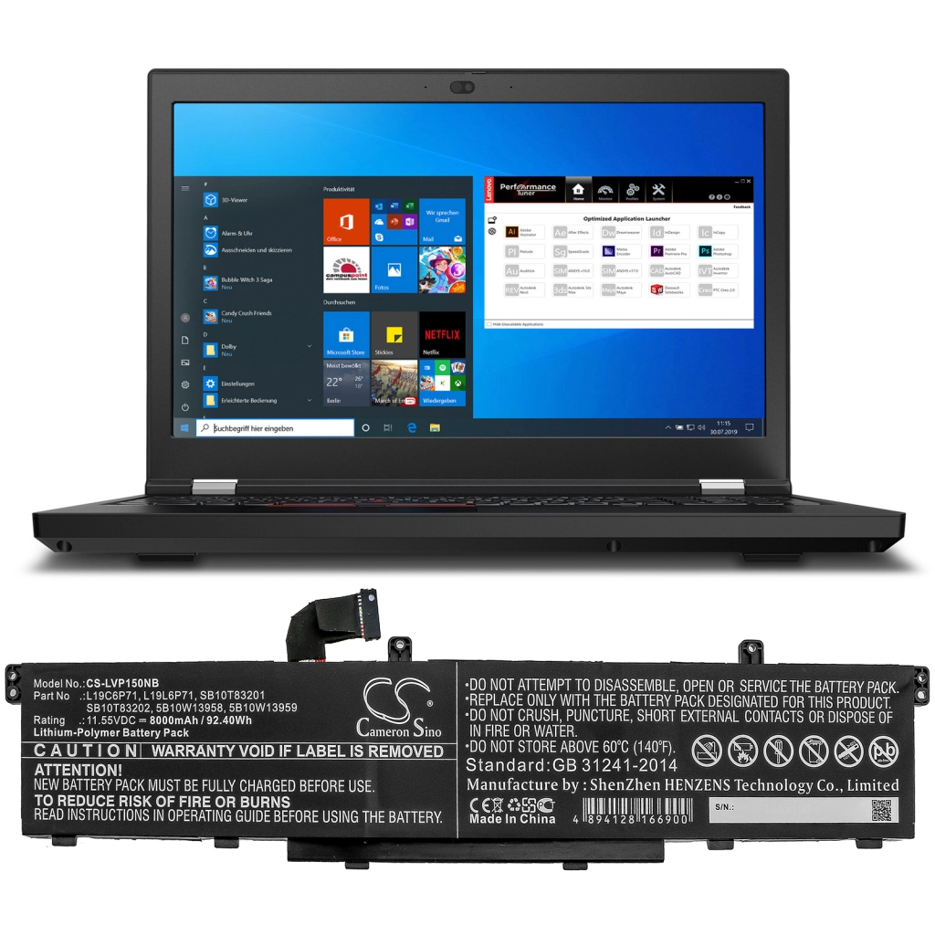 Lenovo ThinkPad P15 Gen 1 20SUS06D00