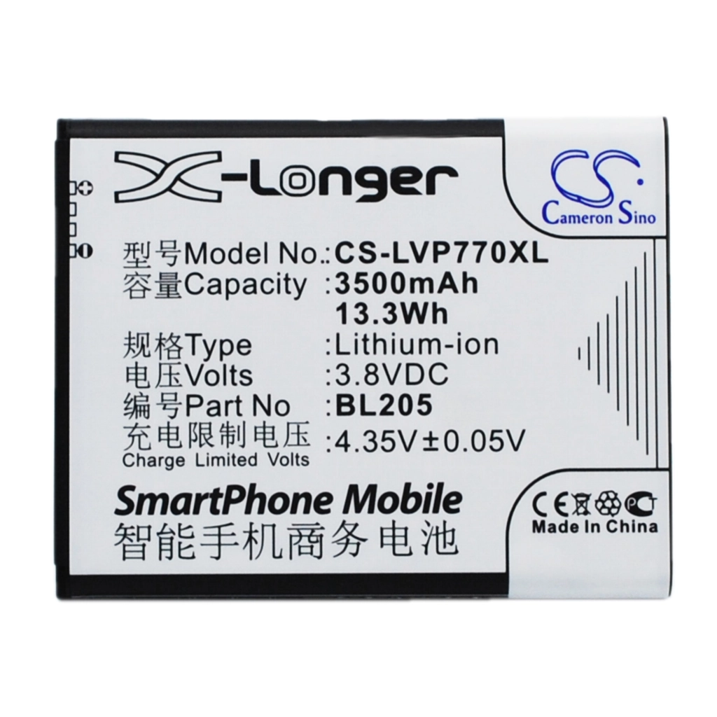 Compatible battery replacement for LENOVO BL205